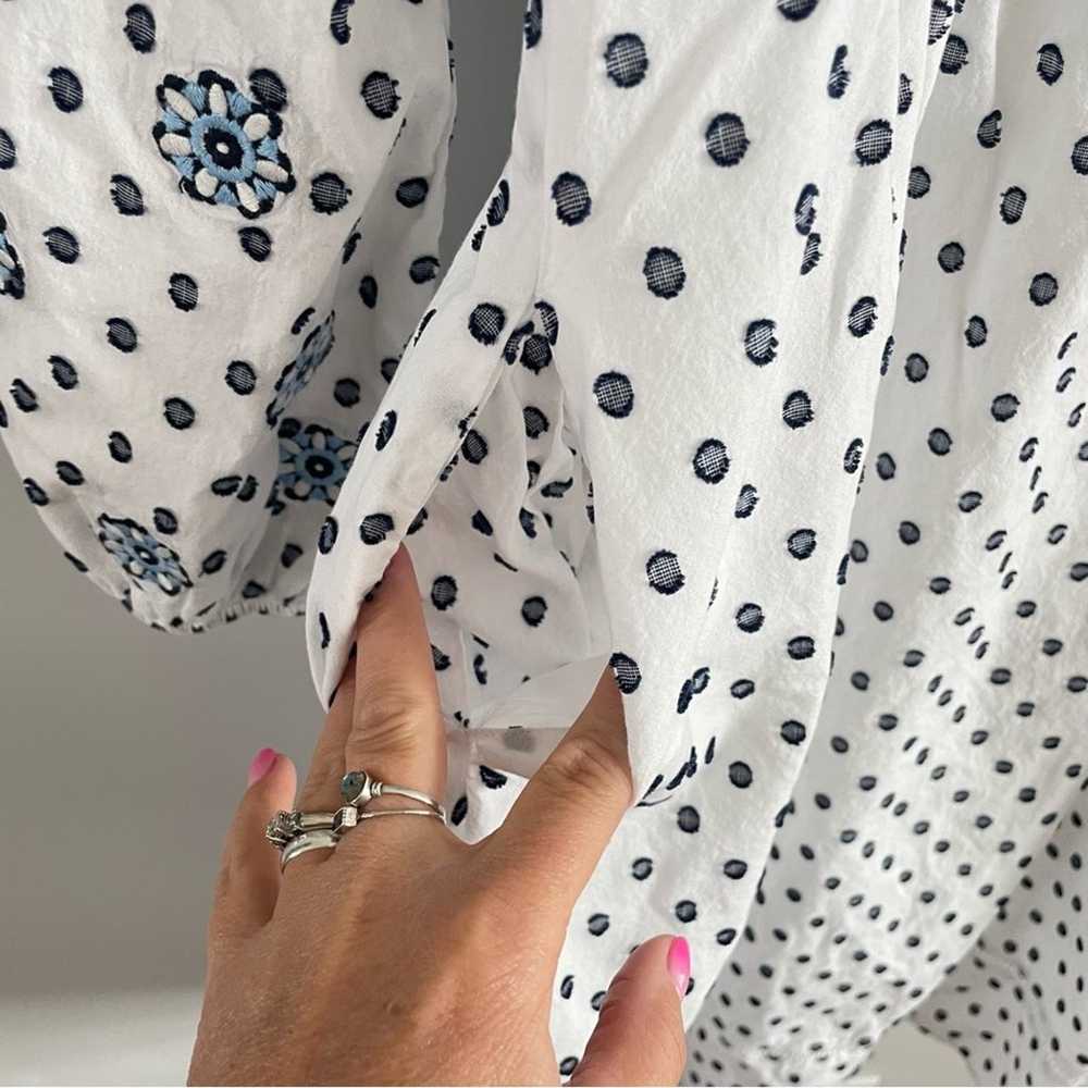 Biden | Womens Flossie Midi Embroidered Dress Whi… - image 7
