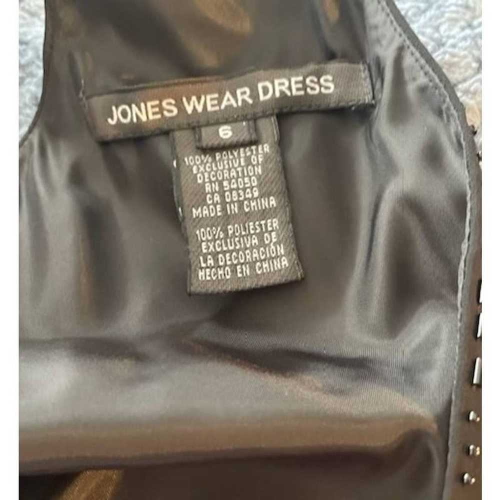 Jones Wear Size 6 Women's Crepe Beaded V-Neck Eve… - image 4
