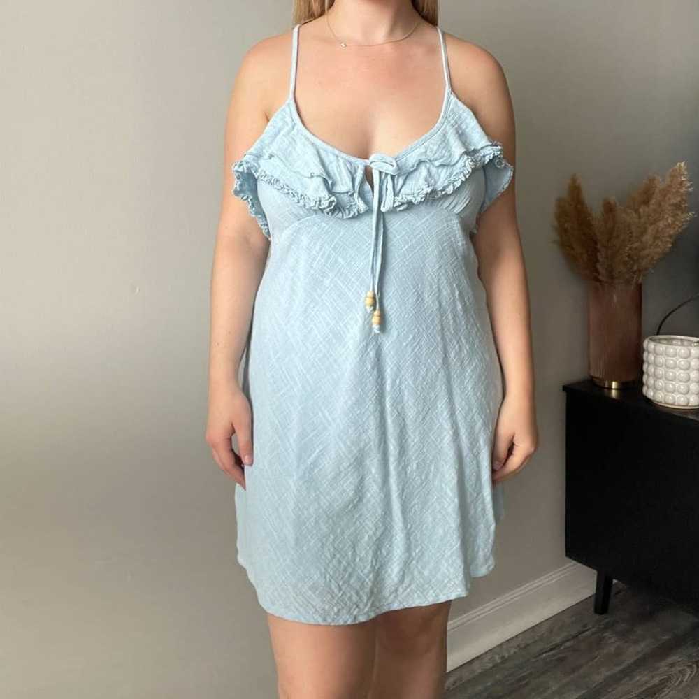 Free People Forever Love Mini Dress in Light Blue - image 3