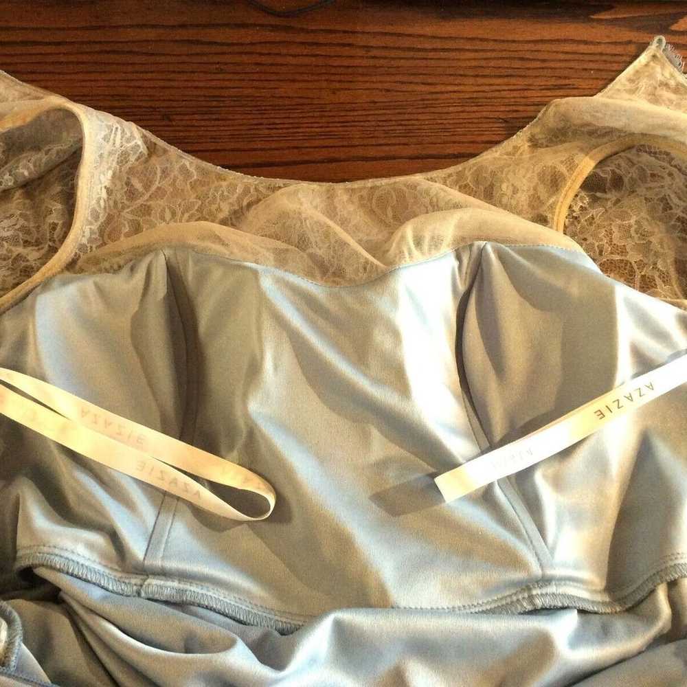 Azazie Bluish Gray Formal Evening Gown Dress, Sho… - image 5