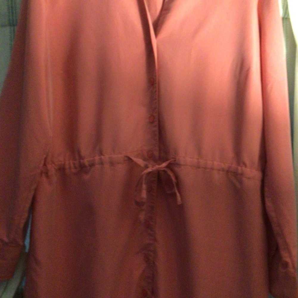 Soft Surroundings Shirt Dress XL Peachy Pink - image 3