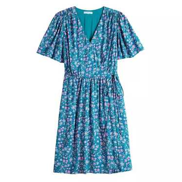 DRAPER JAMES RSVP™ Short Sleeve Wrap Dress Floral… - image 1