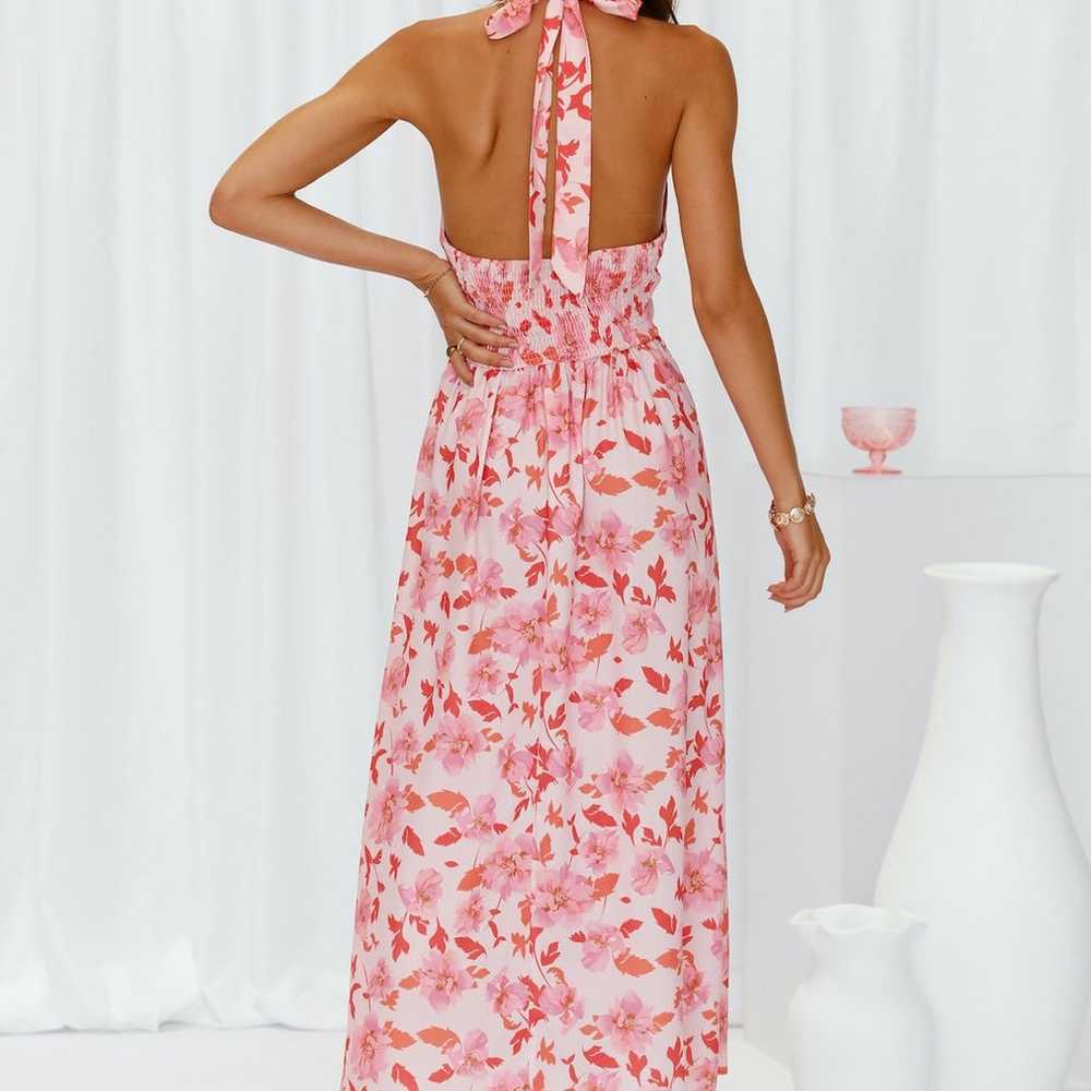 Hello Molly never too much pink floral halter dre… - image 2