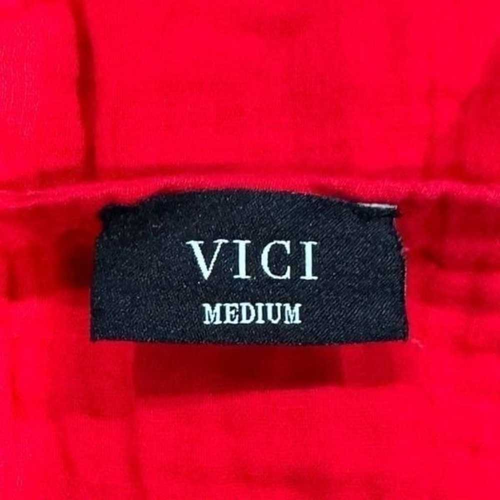 Vici Embroidered Red Dress Women’s Medium - image 3