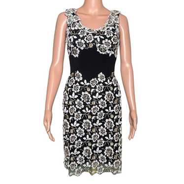 Alberto Makali Black Floral Dress with Embroidery… - image 1
