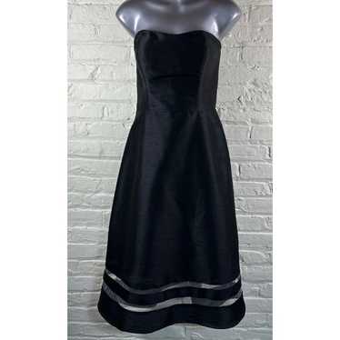 Alfred Sung Black Strapless Dress Size 8 - image 1