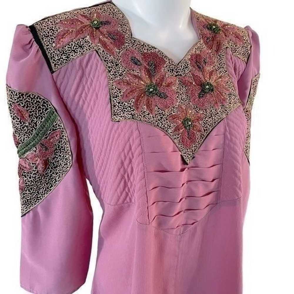 60’s Embroidered Shift Dress - image 2