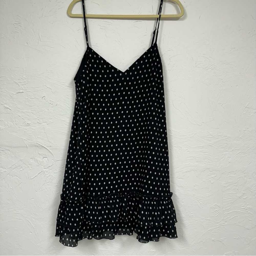 Lulus Black & White Polka Dot Mini Dress Womens X… - image 1