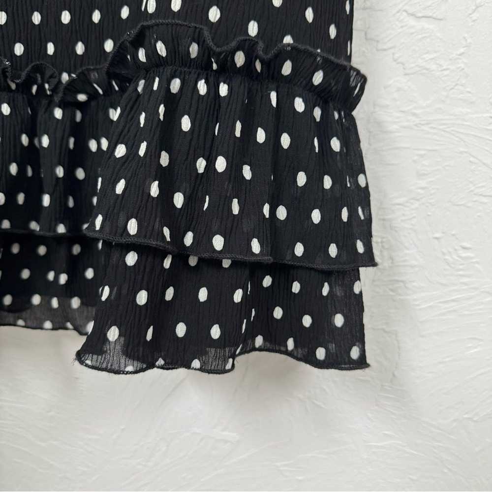 Lulus Black & White Polka Dot Mini Dress Womens X… - image 3