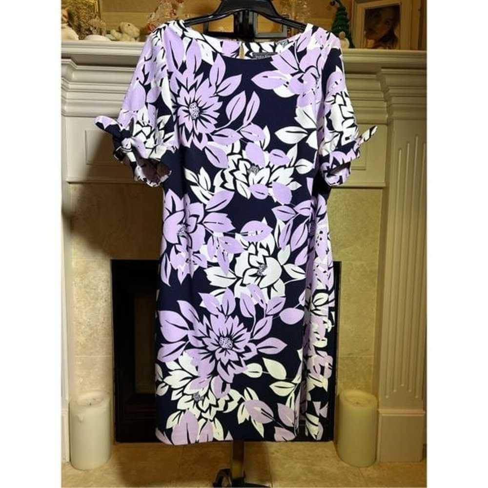 Jessica Howard Women's Navy Size 16W Floral Print… - image 1