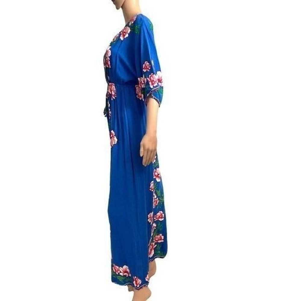 Flying Tomato V-neck Maxi Dress S Floral Kimono S… - image 3