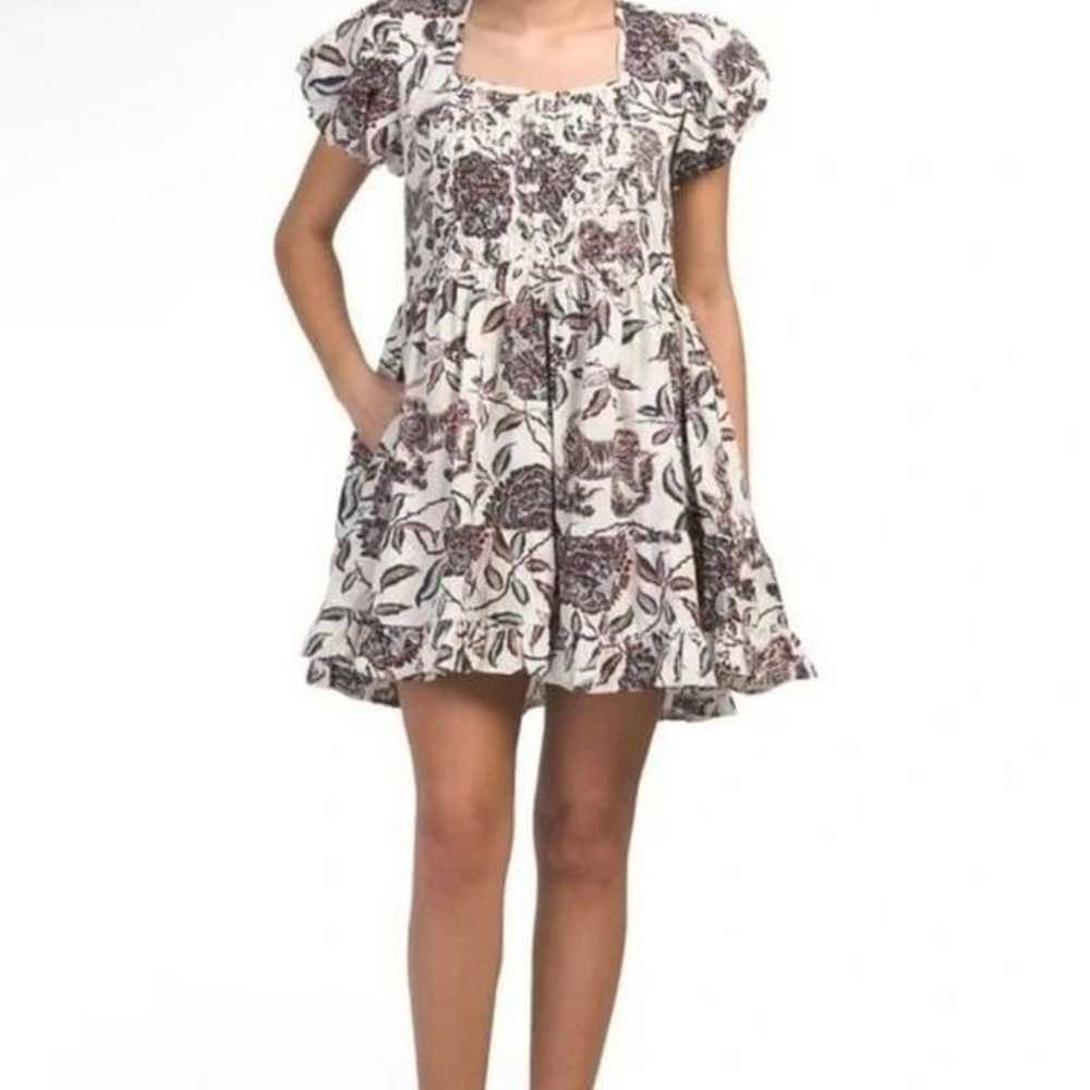 House of Harlow 1960 floral Ozzie mini babydoll d… - image 3