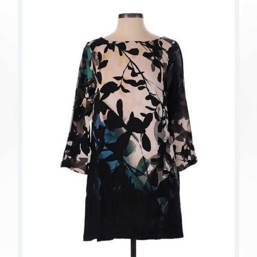 Maeve Floral Long Sleeve Mini Shift Dress | Size S - image 3