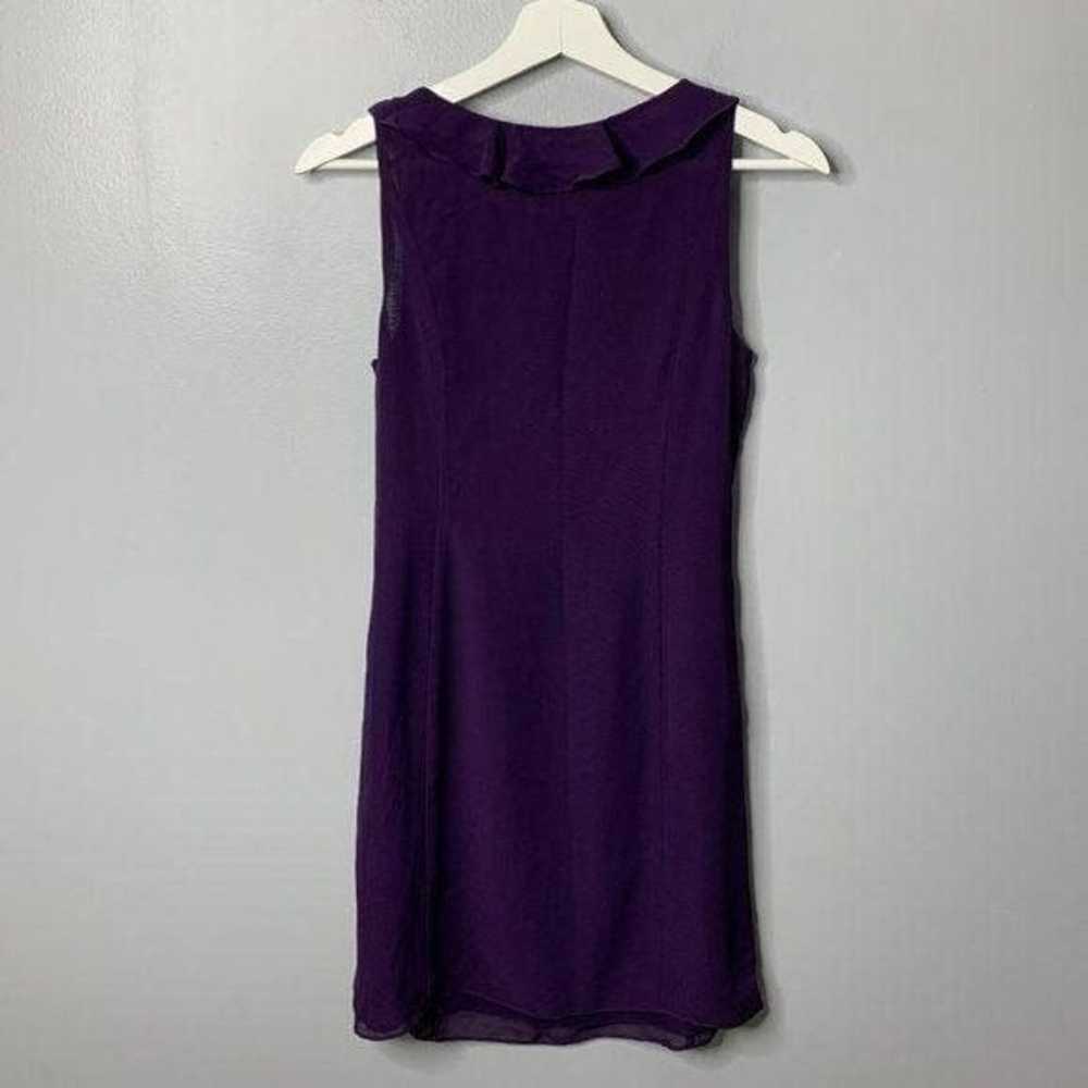 Adrianna Papell Purple Ruffle Front Dress - image 3