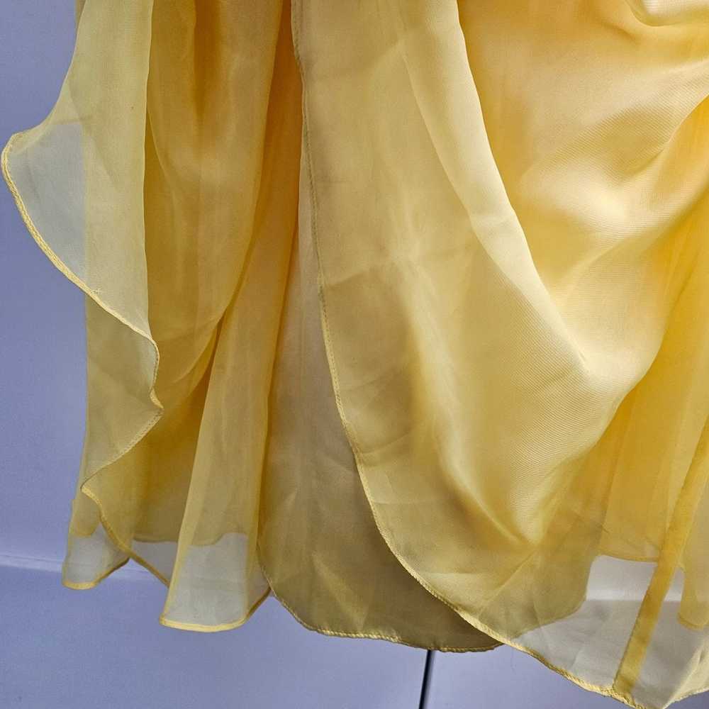 Women Long Rhinestone Yellow Dress Size 2 Special… - image 4