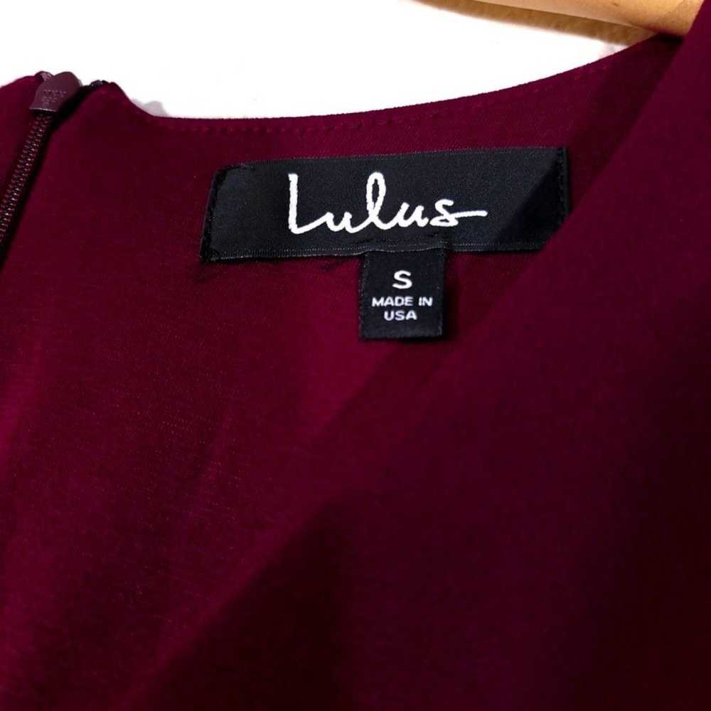 NEW Lulus Once in a While Burgundy Bell Sleeve Bo… - image 2