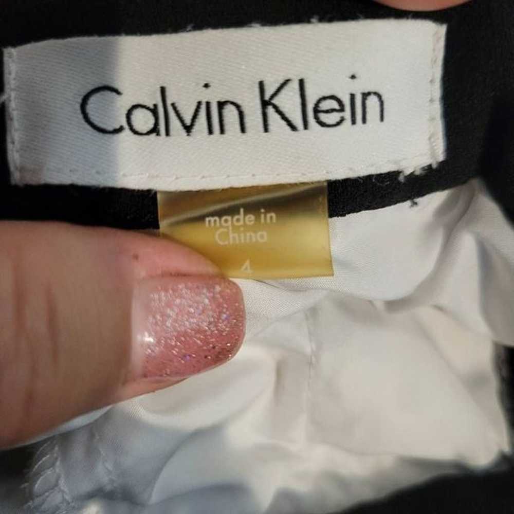 Calvin Klein Formal Cocktail Black & White Dress … - image 11