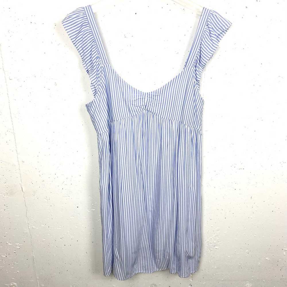 Berthie Florence Dress Blue Striped V-Neck Sleeve… - image 2