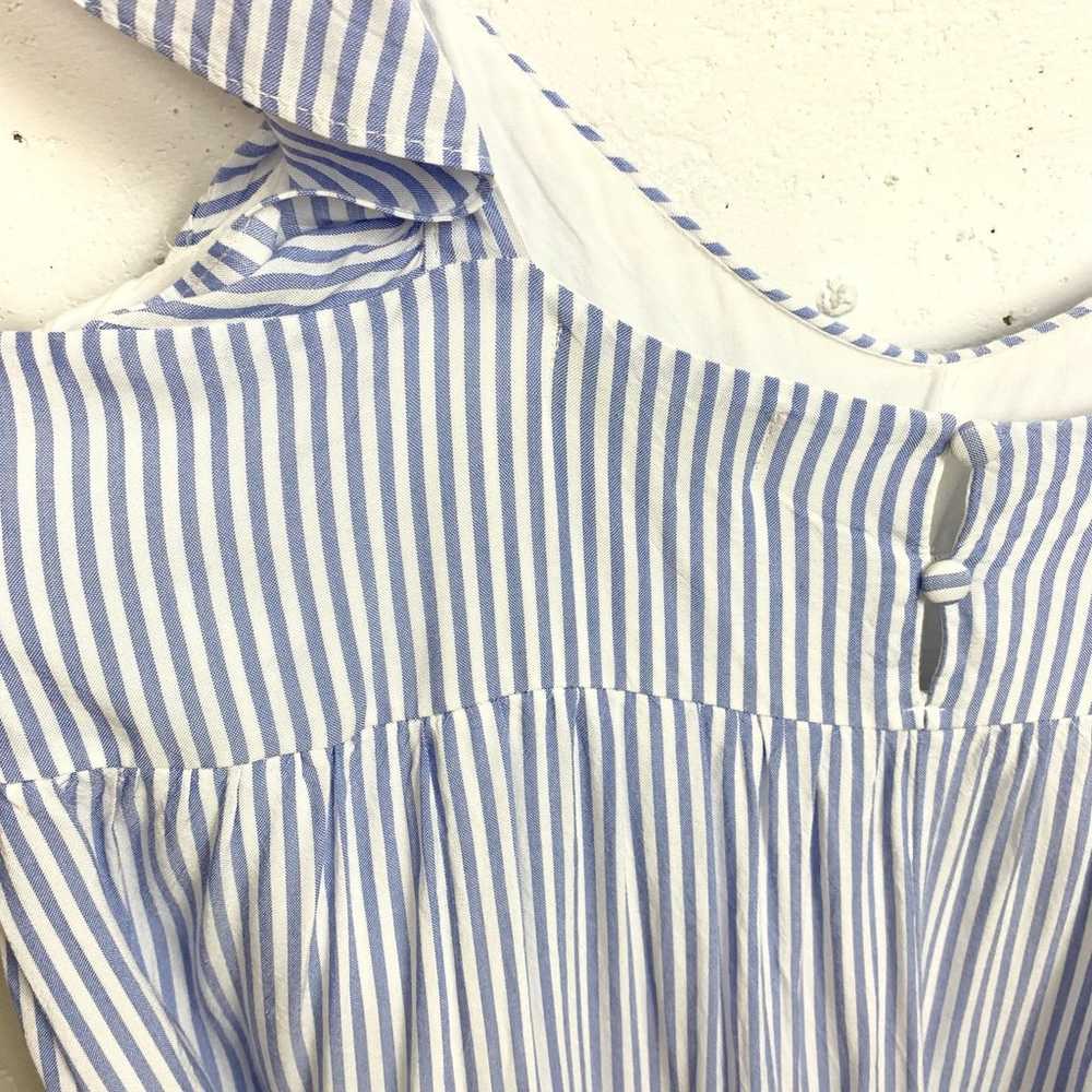 Berthie Florence Dress Blue Striped V-Neck Sleeve… - image 8