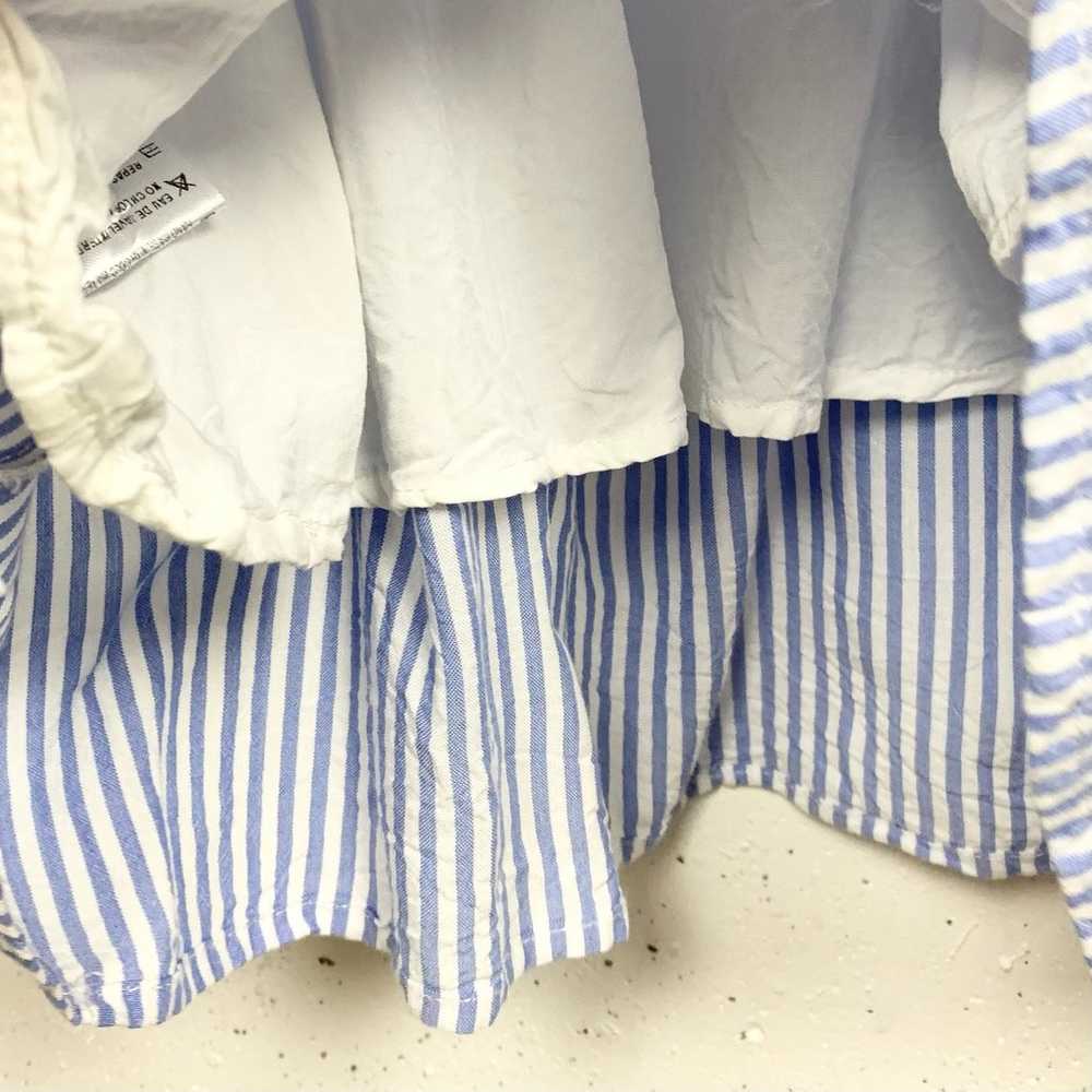 Berthie Florence Dress Blue Striped V-Neck Sleeve… - image 9