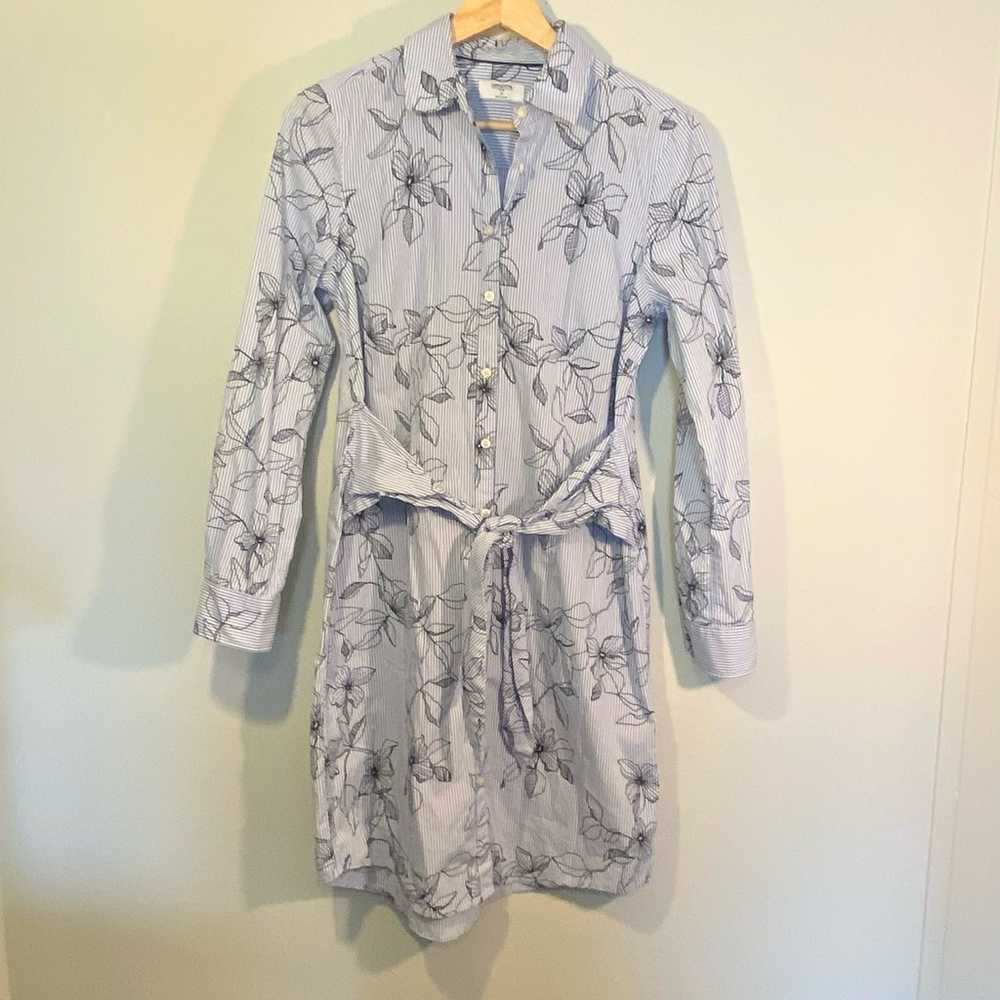 UNTUCKit Lily Button Down Shirt Dress Size 4 Blue… - image 1