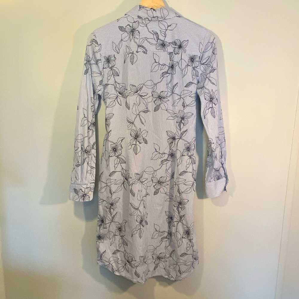 UNTUCKit Lily Button Down Shirt Dress Size 4 Blue… - image 6