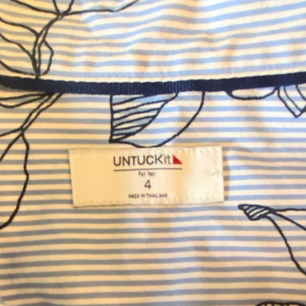 UNTUCKit Lily Button Down Shirt Dress Size 4 Blue… - image 7