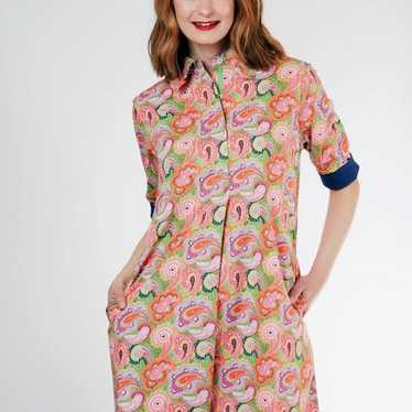 DIZZY-LIZZIE Chatham Dress With Bright Pink Paisl… - image 1