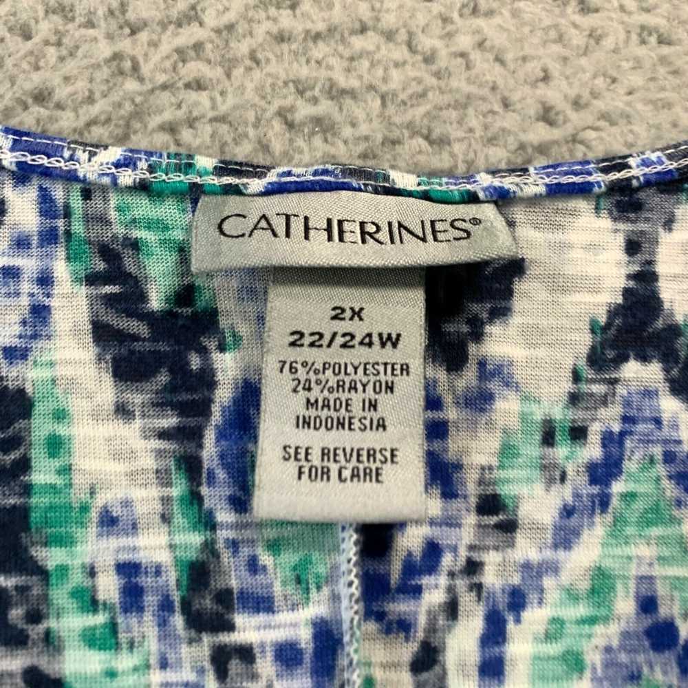 Vintage CATHERINES Blouse Womens 2X Top Sleeveles… - image 3