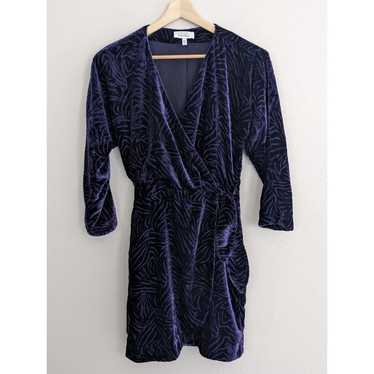 & Other Stories Purple Velvet Mini Wrap Dress Siz… - image 1