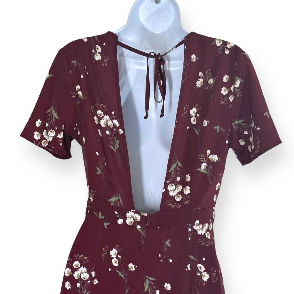 SADIE & SAGE Floral Jumpsuit V-Neck Tie Back Wais… - image 8