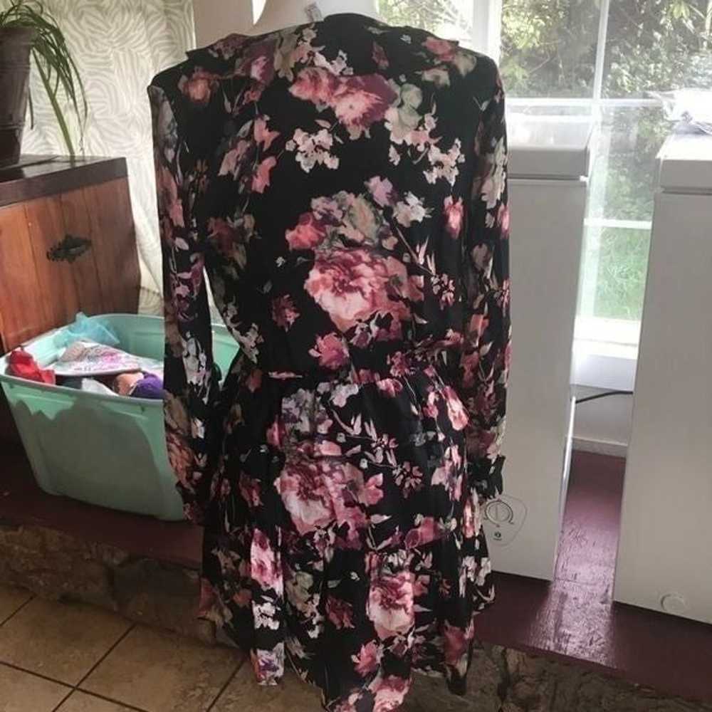 joie joada 100% silk floral long sleeves dress - image 4