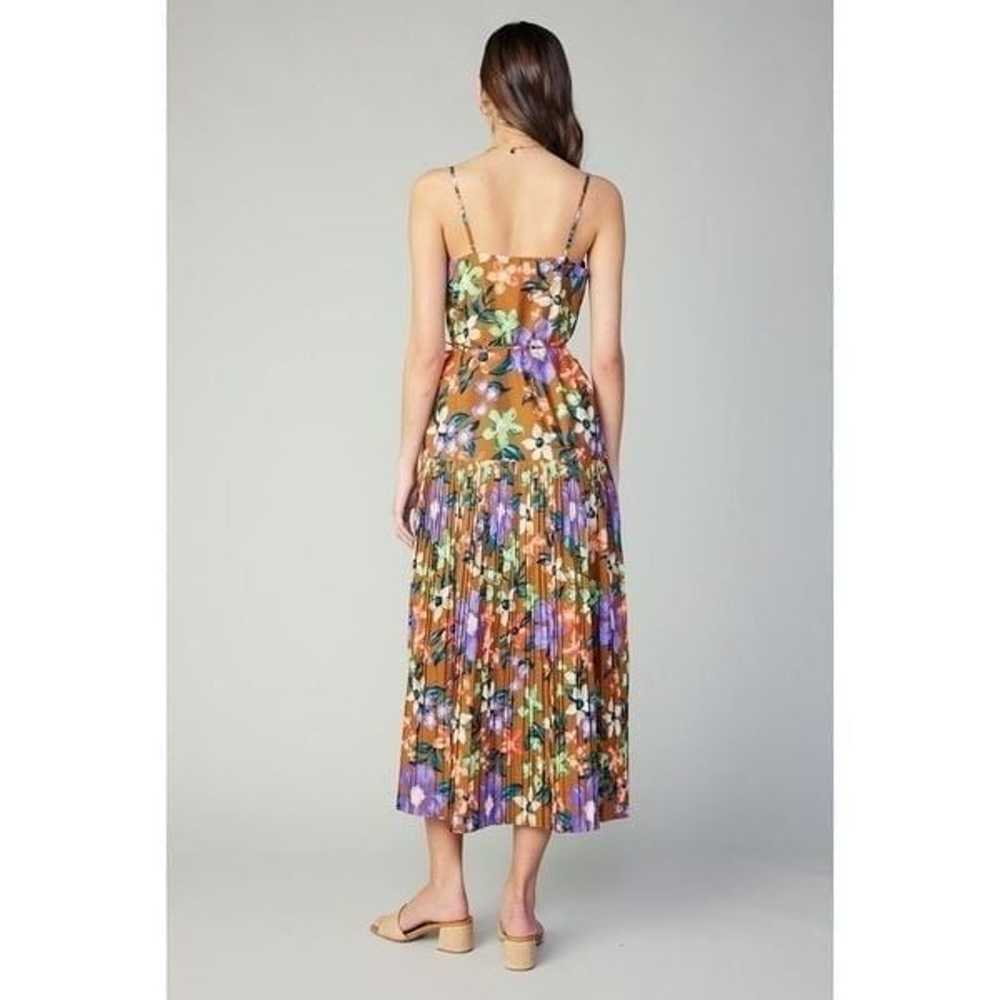 Current Air Floral Pleated Midi Dress 100% Cotton… - image 6