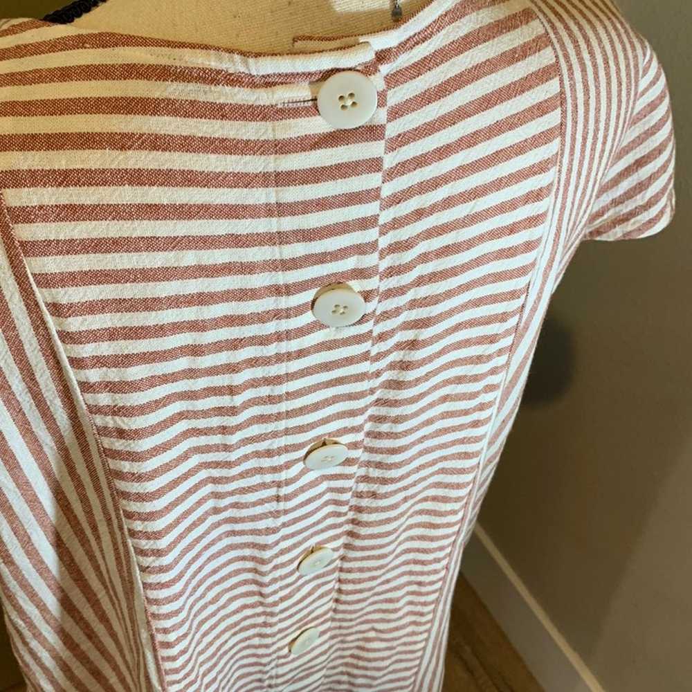 Madewell Stripe-Play Button-Back Tee Dress sz M - image 7