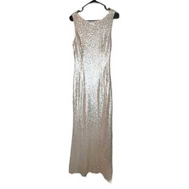 Lulus Slink and Wink Gold Sequin Maxi Dress Size … - image 1