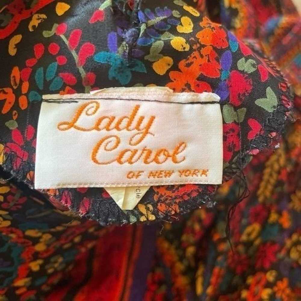 Vintage Lady Carol Floral Colorful Long Sleeve Ma… - image 6