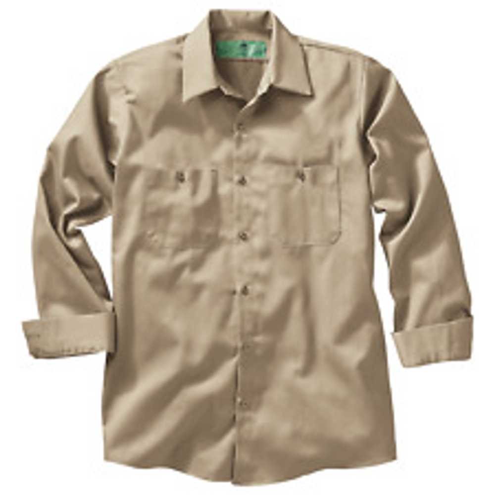Gray and Khaki Cotton Work Shirts - Short + Long … - image 1