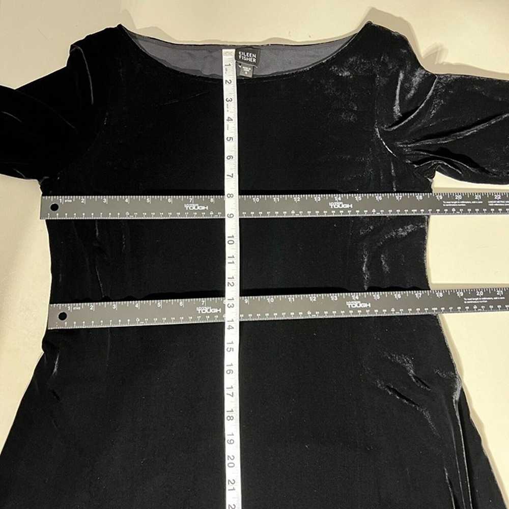 Eileen Fisher Dress Womens Small Black Velvet Mid… - image 10