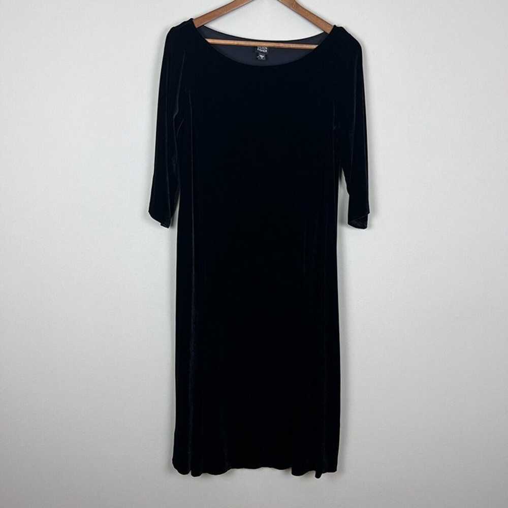 Eileen Fisher Dress Womens Small Black Velvet Mid… - image 11