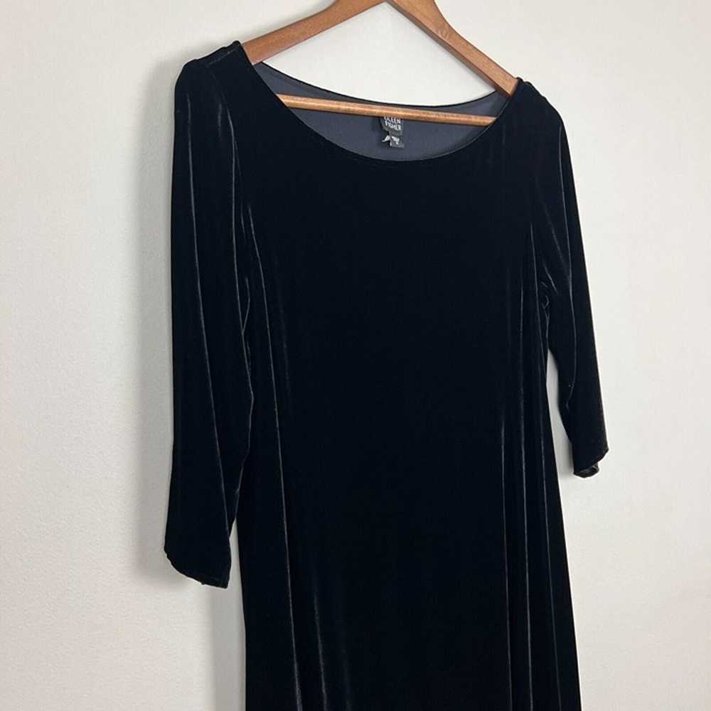 Eileen Fisher Dress Womens Small Black Velvet Mid… - image 4