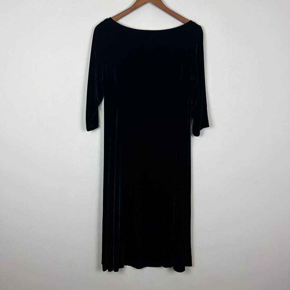 Eileen Fisher Dress Womens Small Black Velvet Mid… - image 5