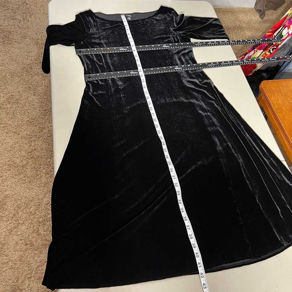 Eileen Fisher Dress Womens Small Black Velvet Mid… - image 9