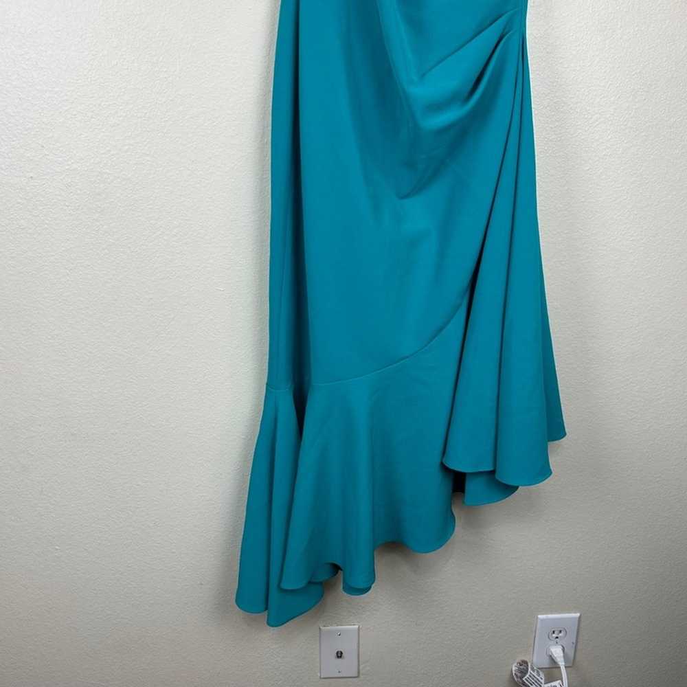 Eliza J Asymmetrical Sleeveless Midi Ruched Blue … - image 4