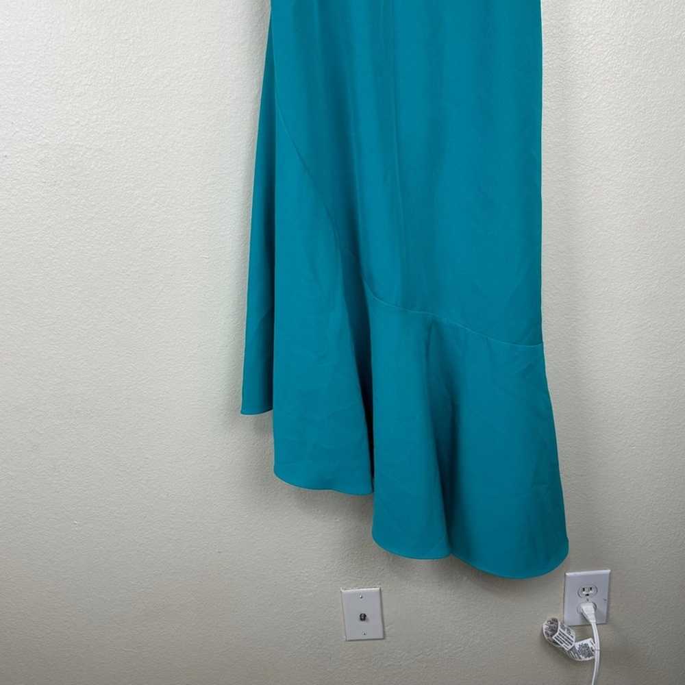 Eliza J Asymmetrical Sleeveless Midi Ruched Blue … - image 8