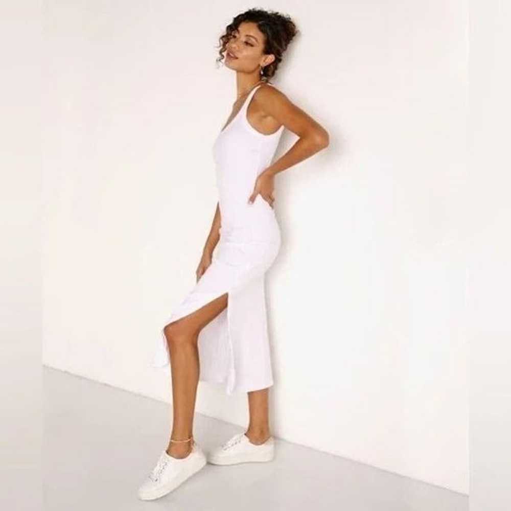 VITAMIN A West Organic Rib Dress White Size Medium - image 1