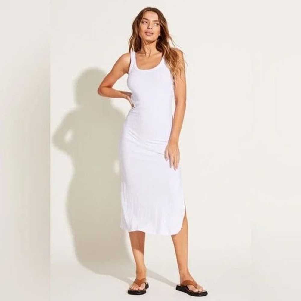 VITAMIN A West Organic Rib Dress White Size Medium - image 2