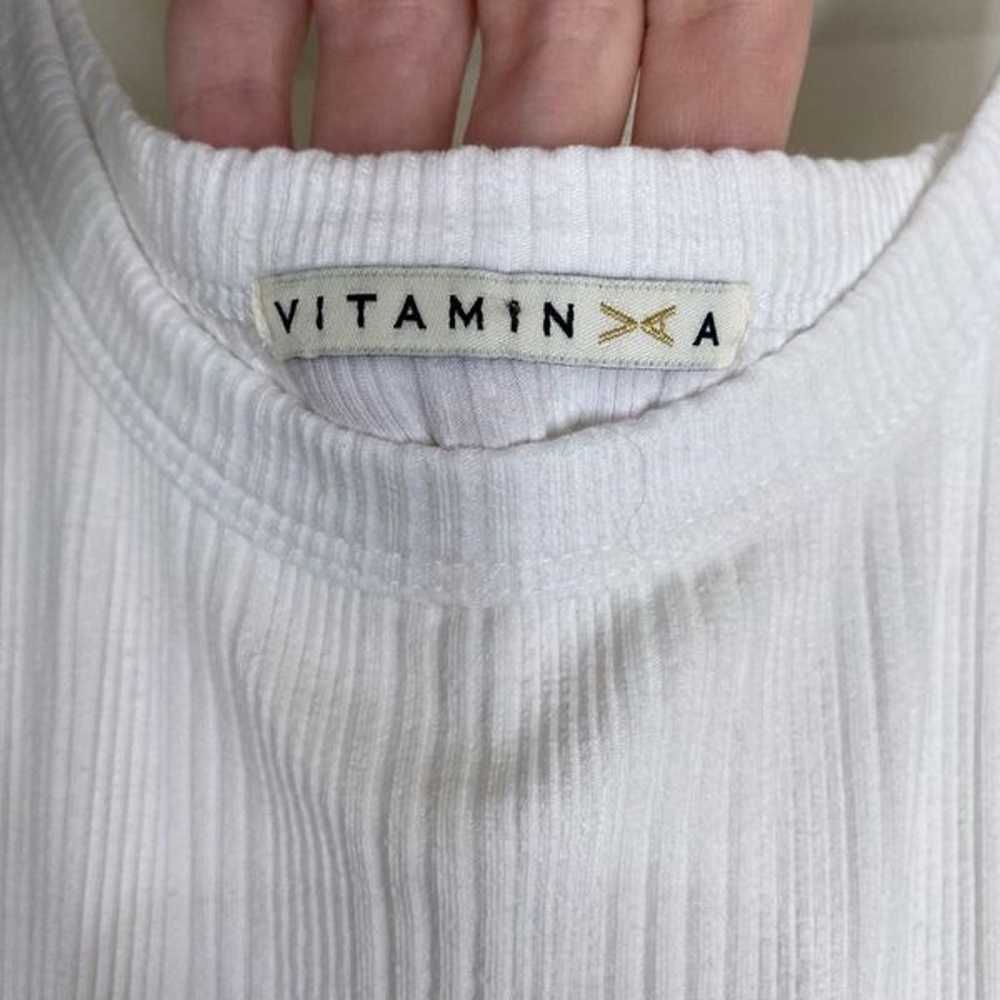 VITAMIN A West Organic Rib Dress White Size Medium - image 6