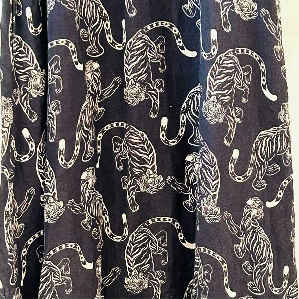 Solid & Striped Riley Linen Dress Black Tiger Pri… - image 3