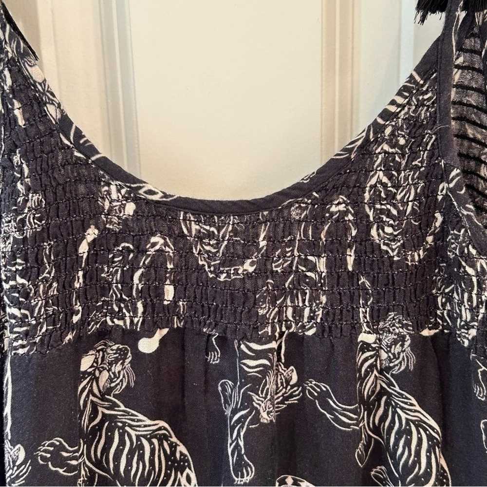 Solid & Striped Riley Linen Dress Black Tiger Pri… - image 5