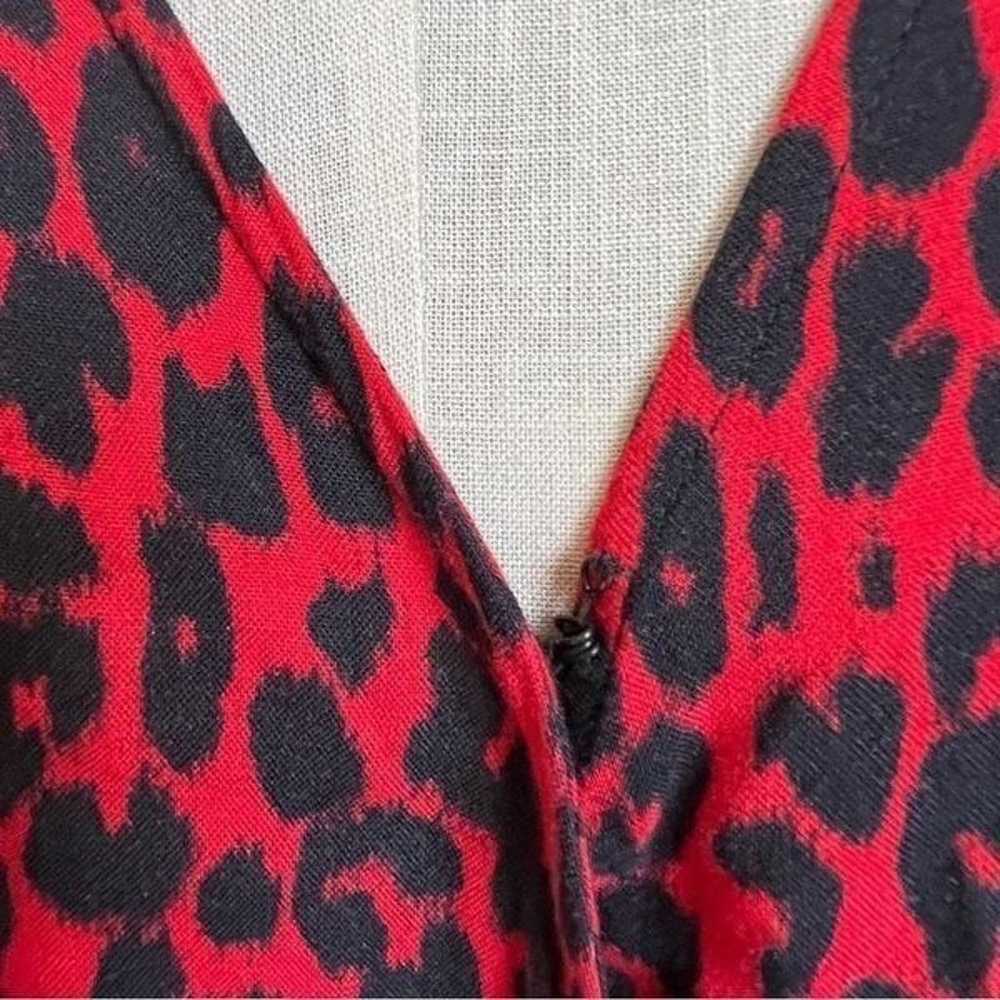 IRO Boina Animal Print Wrap Dress in Red and Blac… - image 3
